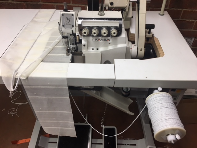 Kansai Special JJ-3004LW overlock for sewing beaded lead weight to curtains